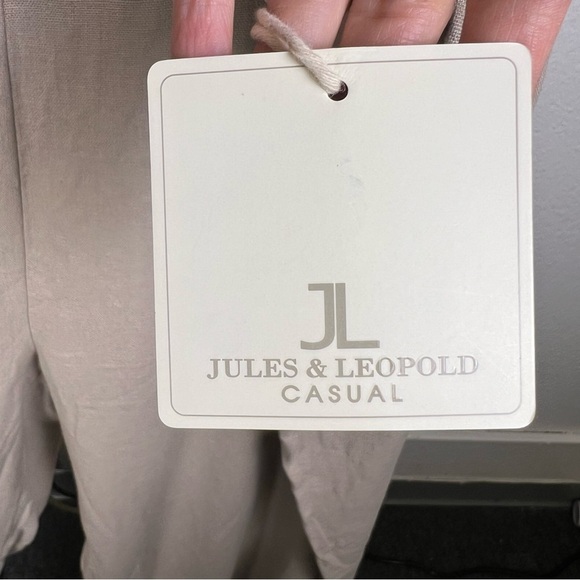 Jules & Leopold Cream Chinos Relaxed Fit Lightweight - Picture 2 of 9